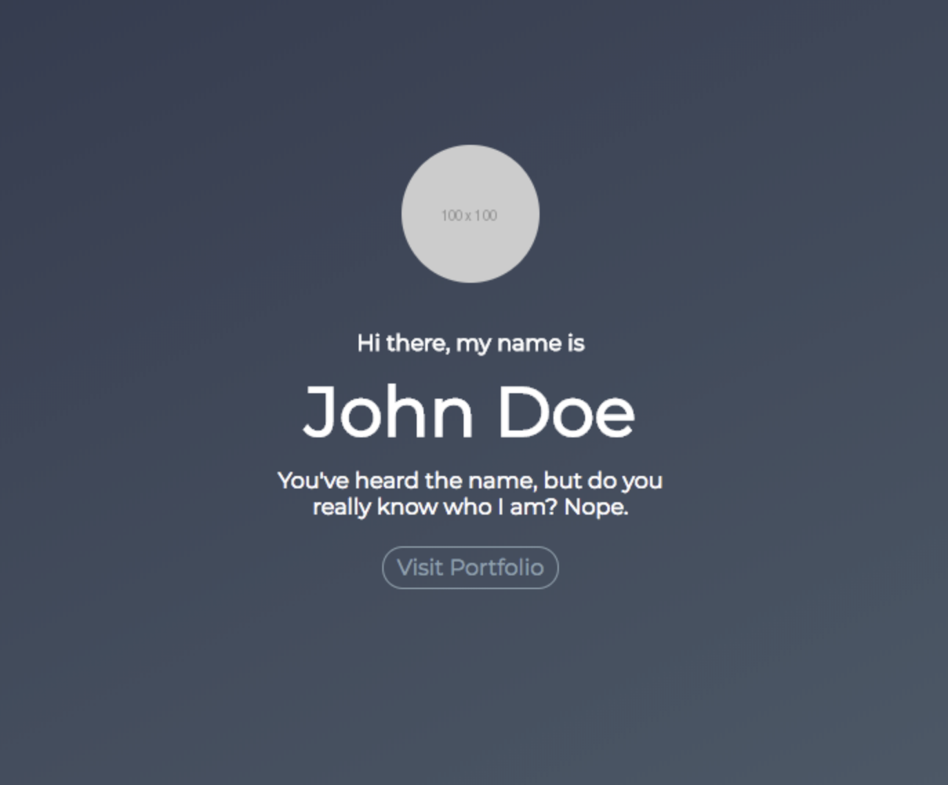 Personal Website Homepage